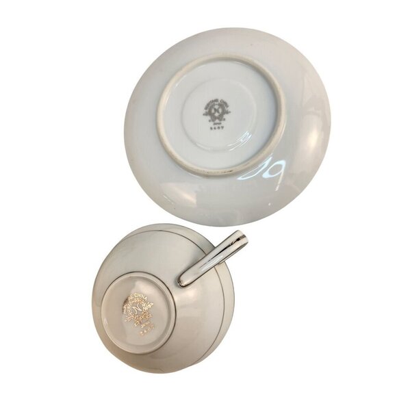 Noritake China Japan 5497 Gold & Silver leaf berry Teacup & Saucer Set - Picture 8 of 9